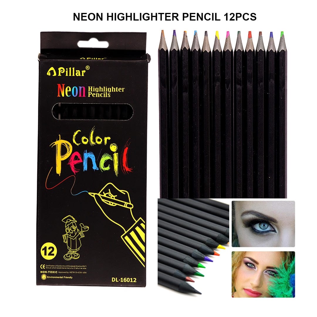Neon Color Pencils ( Pack Of 12 ) – Giftoo.in