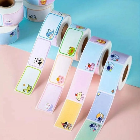 Adorable Cartoon Name Sticker Roll