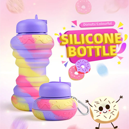 Silicon Burger Collapsible Water Bottle -600ml