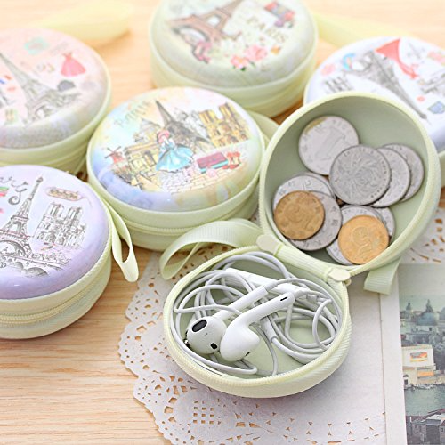 Eiffel Tower Multipurpose Coin & Earphone Metal Pouch