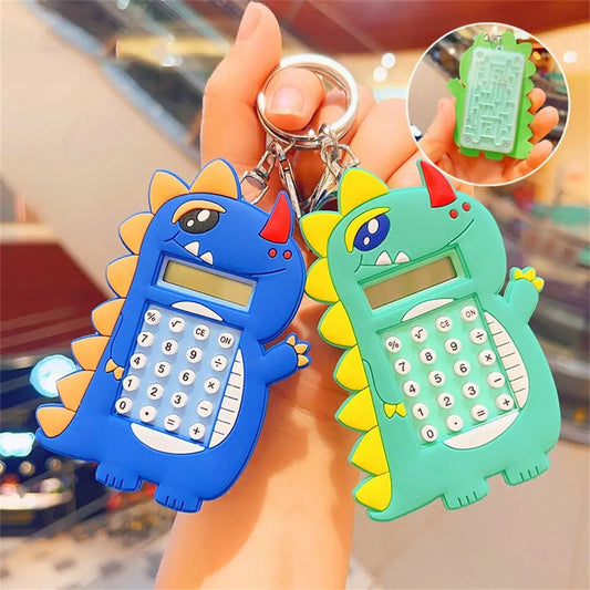 Multi-functional Dinosaur Calculator Keychain