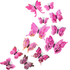 Decorative 3D Butterfly Magnets for Fridge - 12 Pcs