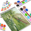 12-Color Watercolor Paint & Brush Set