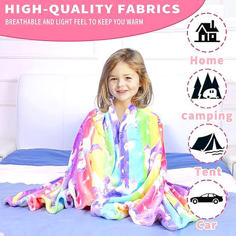 Unicorn Magic Glow in the Dark Blanket