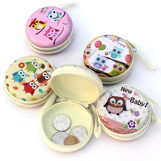 Owl Multipurpose Coin & Earphone Metal Pouch