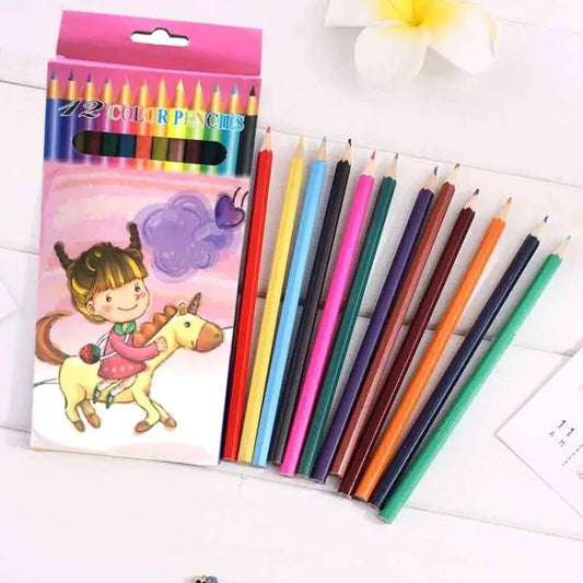 🎨 Vibrant Color Pencil Set – 12 pcs