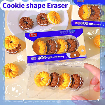 Kawaii Cookie Eraser Pack of 4