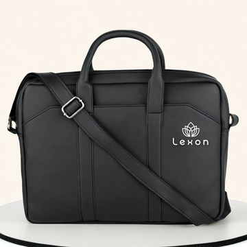 Sleek Leather Laptop Shoulder Bag