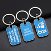 Personalized Metal Keychains Round - Blue