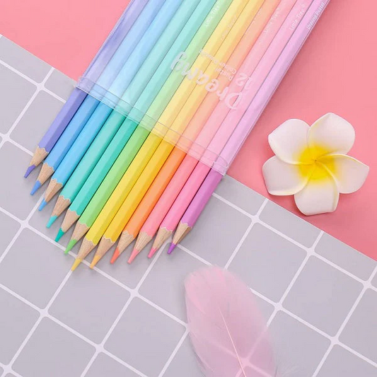 Rainbow Pastel Color Pencil Set of 12