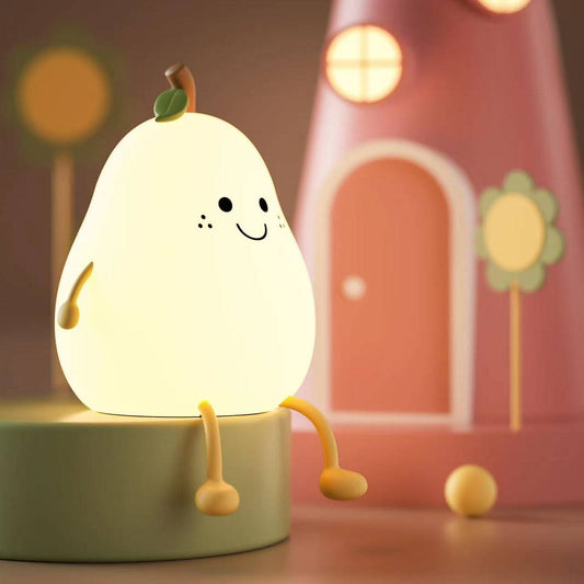 Silicone Pear Touch Night Lamp