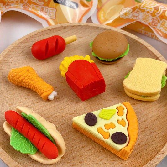 Cute Fast-Food Eraser Set of 7