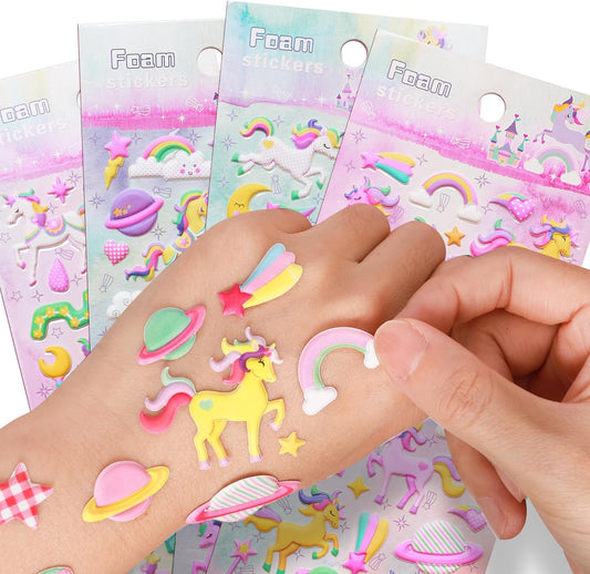 Unicorn 3D Puffy Stickers Set