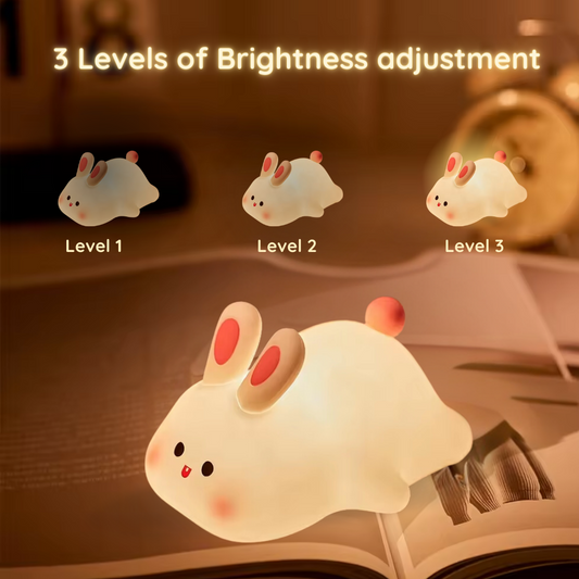 Cute Silicone Rabbit Night Lamp