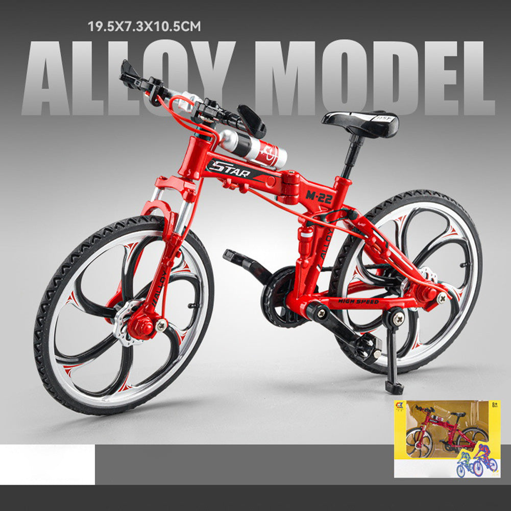 Miniature Diecast Alloy Folding Mountain Bicycle Model Toy Giftoo