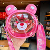 Cute Cartoon Bear Water Bottle with Straw