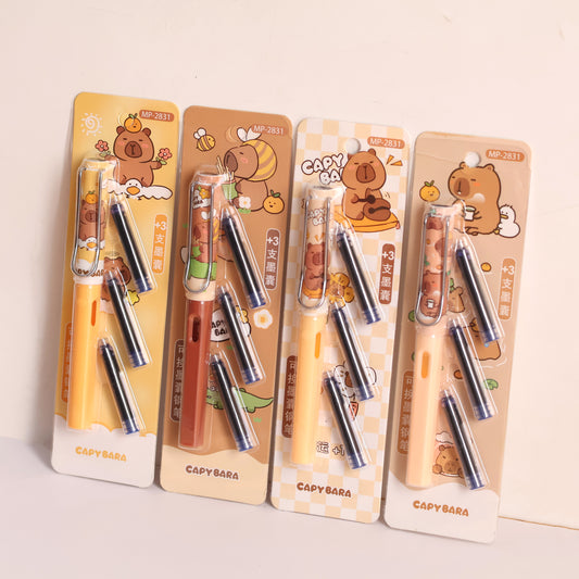 Adorable Capybara Fountain Pen Set