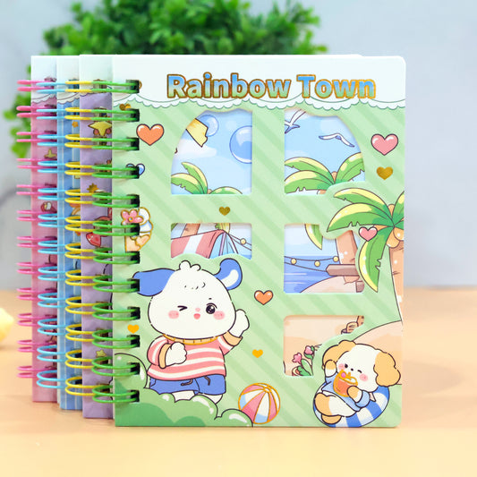 Rainbow Town Spiral Mini Diary