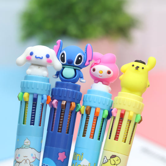 Kawaii Adorable 10 in 1 Multicolor Pen