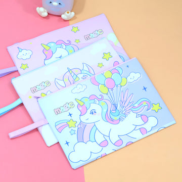 A4 Unicorn Zipper File Folder Bag