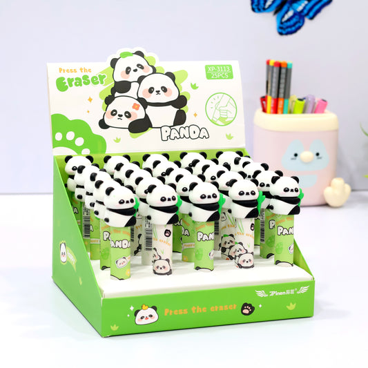 Panda Theme Retractable Sliding Eraser