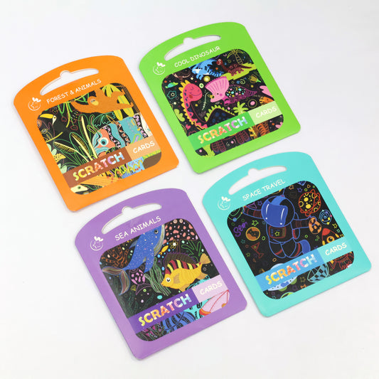 Kids' Painting Fun Scratch Cards 4 Sheets