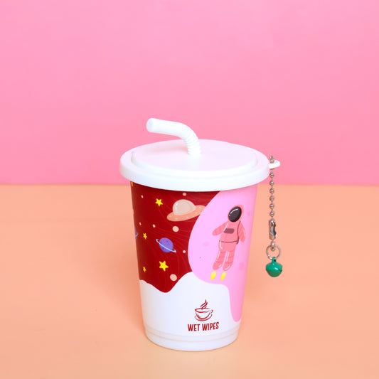 Cute Cartoon Smoothie Cup Shaped Wet Wipes