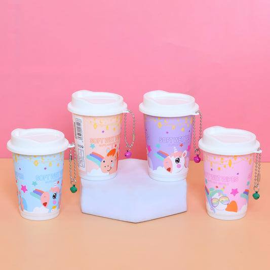 Cute Cartoon Coffee Cup Shaped Wet Wipes