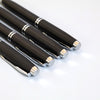 Personalized Sleek Matte Black Pen with Silver Elegance