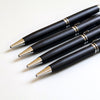 Personalized Sleek Matte Black Pen with Silver Elegance