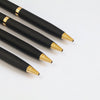 Personalized Matte Black Ball Pen with Gold Accents