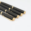 Personalized Matte Black Ball Pen with Gold Accents