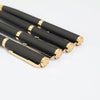 Sleek Matte Black Pen with Gold Elegance