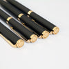 Personalized Matte Black Ball Pen with Gold Accents