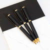 Personalized Matte Black Ball Pen with Gold Accents