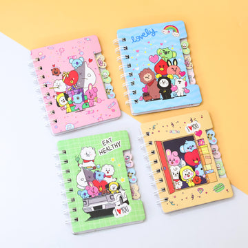 Cartoon Mini Spiral Mini Diary