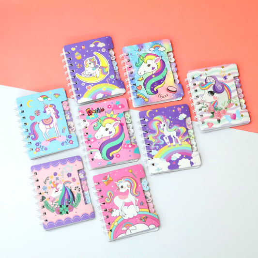 Mini Unicorn Spiral Diary