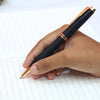 Personalized Black & Gold Matte Finish Ball Pen