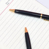 Personalized Glossy-Black with Gold Tone Pen