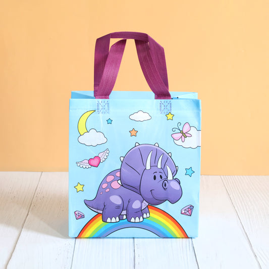 Rainbow Dino Non-Woven Gift Bag