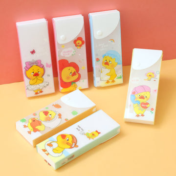 Cute Chicken Transparent Pencil Case