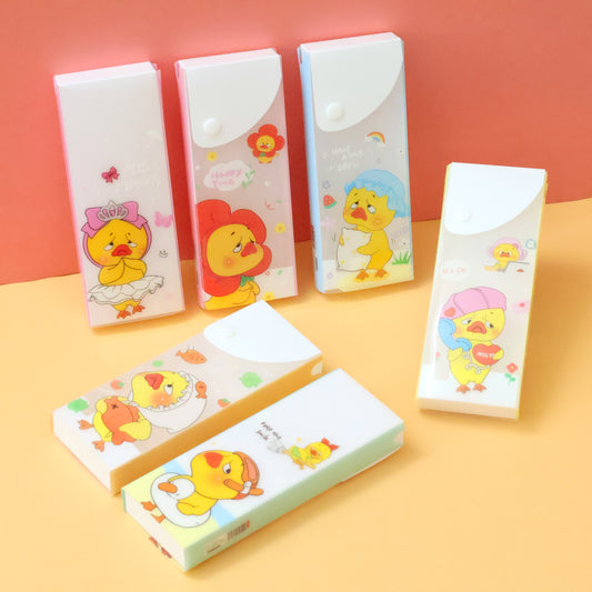 Cute Chicken Transparent Pencil Case