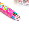 12-Colored Pencil Barrel with Built-In Sharpener