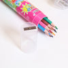 12-Colored Pencil Barrel with Built-In Sharpener