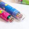 12-Colored Pencil Barrel with Built-In Sharpener