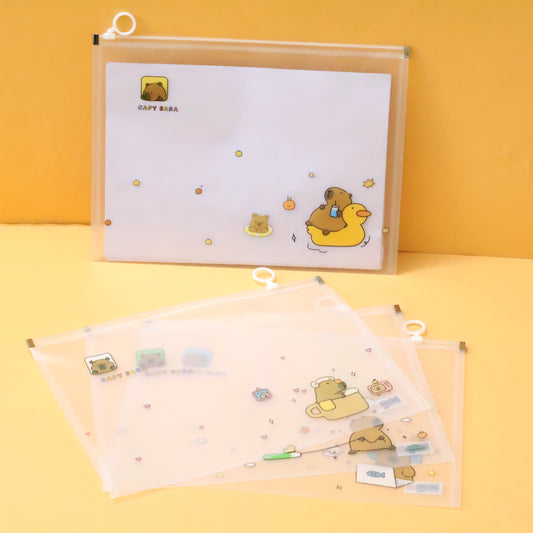 Capybara A4 Zipper File Folder