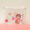 New Day Cute Girl A4 Zipper File Folder