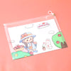 New Day Cute Girl A4 Zipper File Folder