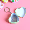 Mini Heart Fruit Tin Box keychain