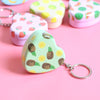 Mini Heart Fruit Tin Box keychain